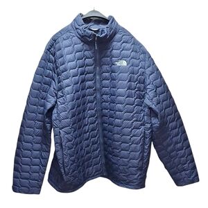 The North Face ThermoBall Full-Zip Navy Nylon Puffer Jacket Men Size XXXL
